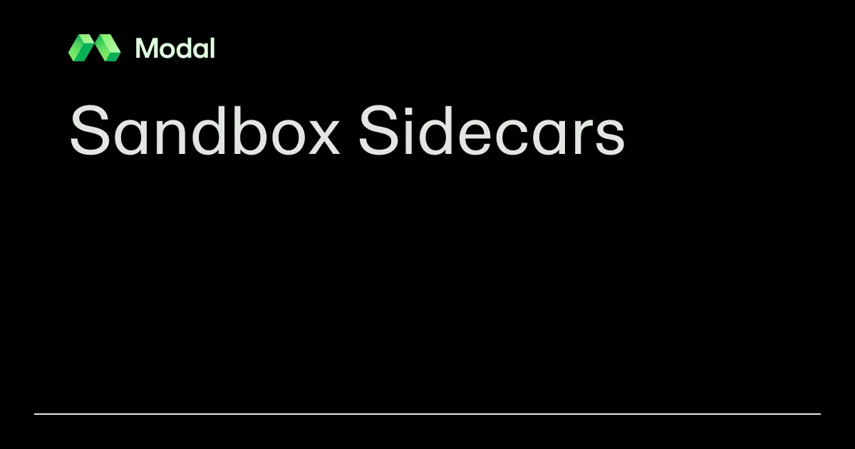 Sandbox Sidecars