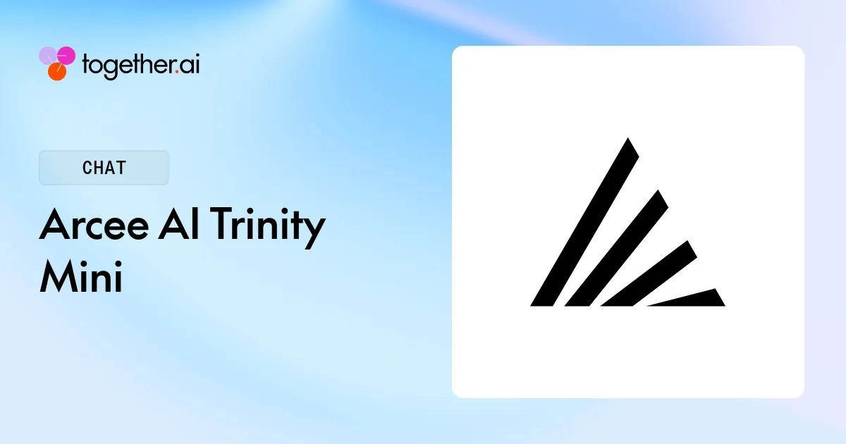 Arcee AI Trinity Mini: Pricing, Benchmarks & Docs Pricing | Together AI