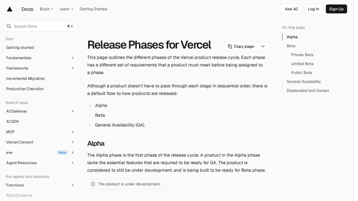 Release Phases for Vercel