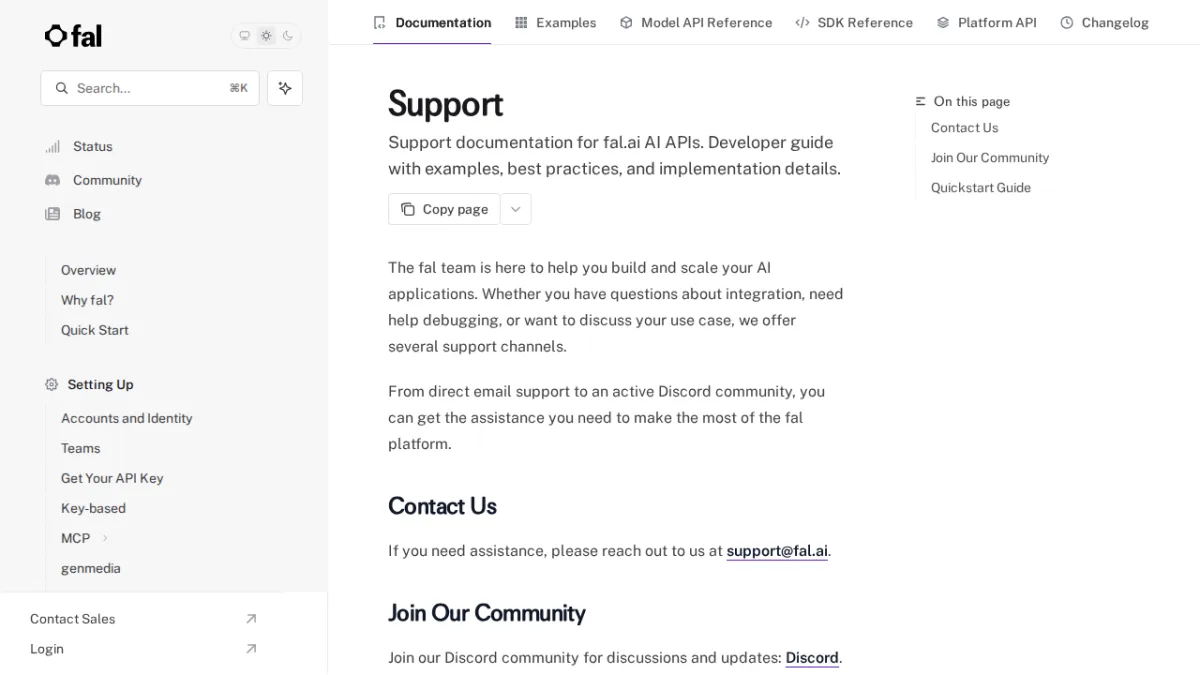 Support - fal
