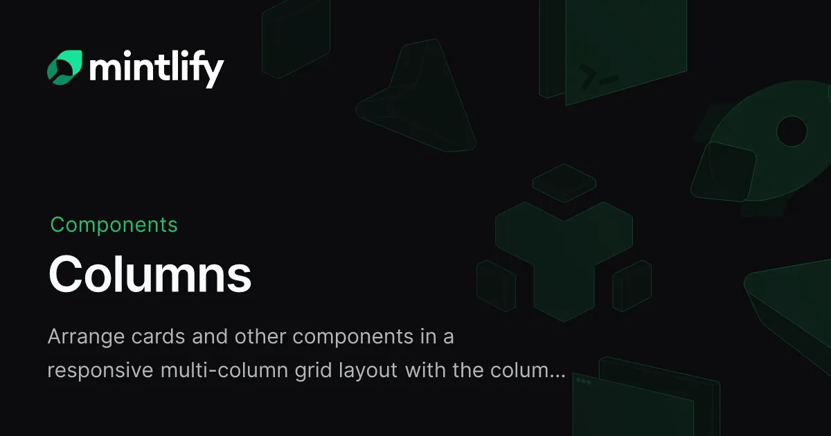 Columns - Mintlify