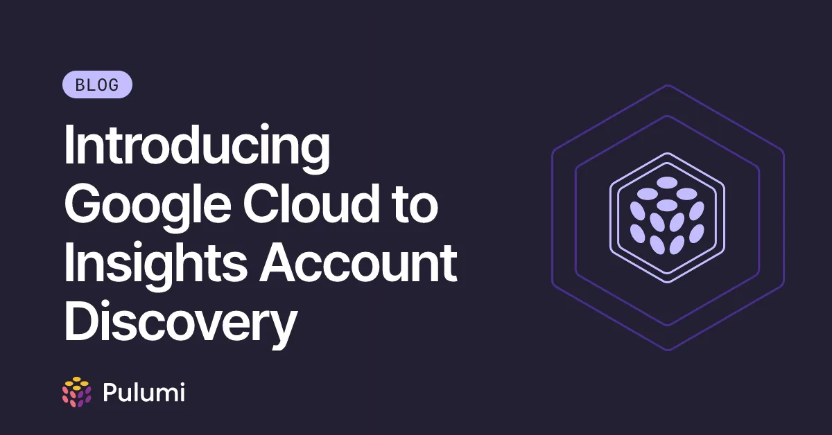 Introducing Google Cloud to Insights Account Discovery