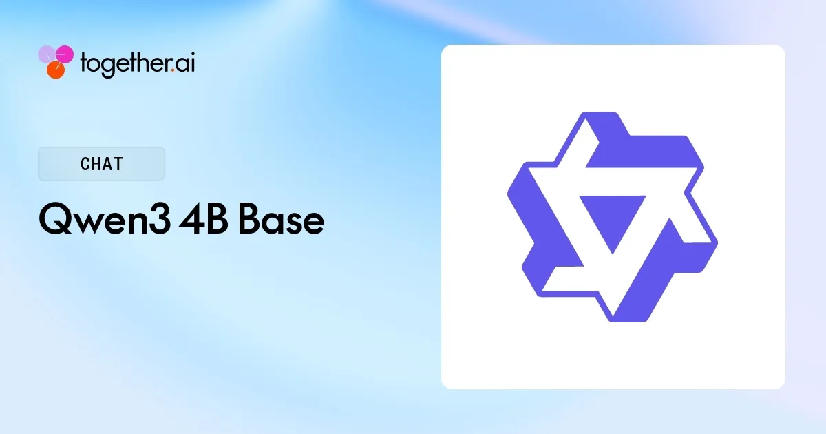 Qwen3 4B Base: Pricing, Benchmarks & Docs Pricing