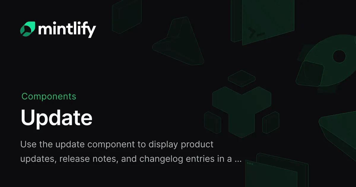 Update - Mintlify