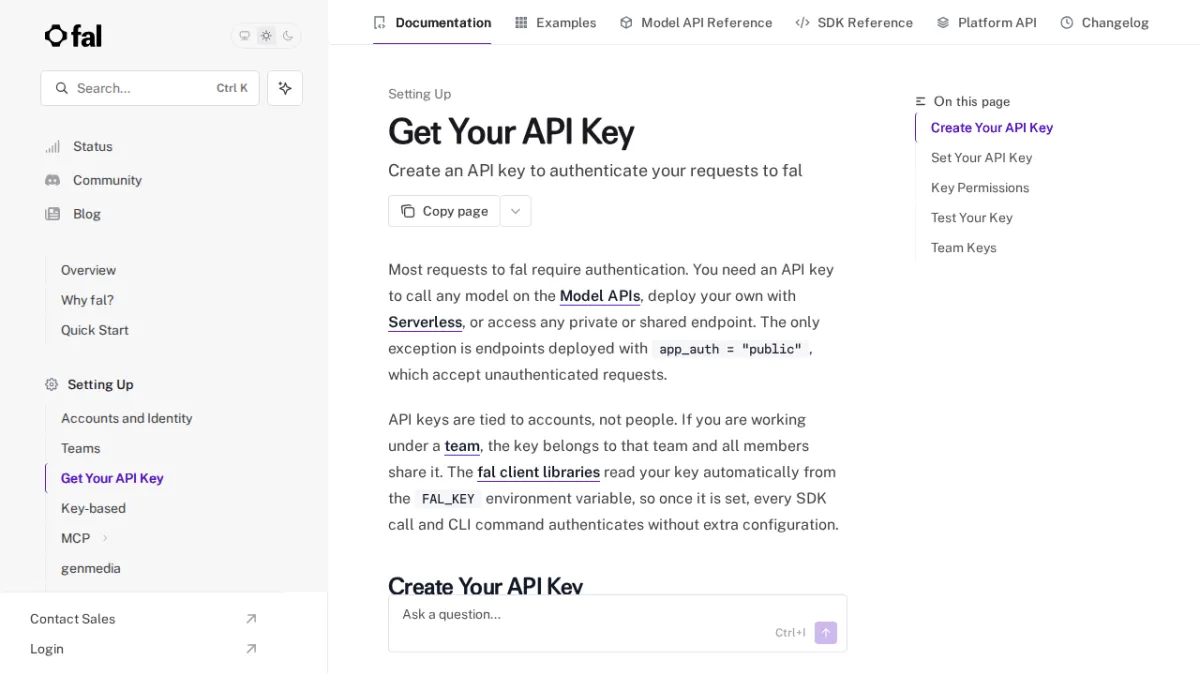 Get Your API Key - fal