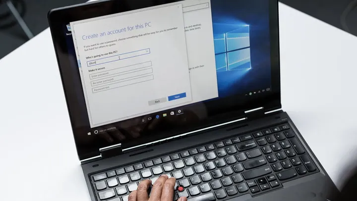 Setting up a local user account in Windows 10