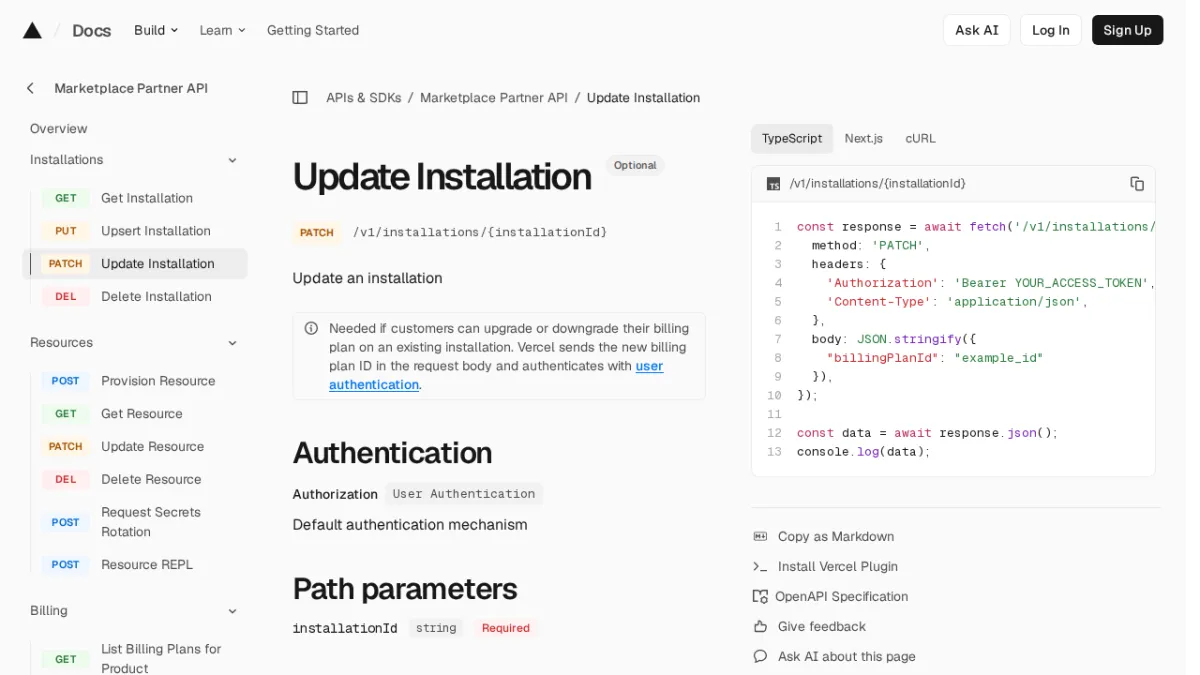 Update Installation