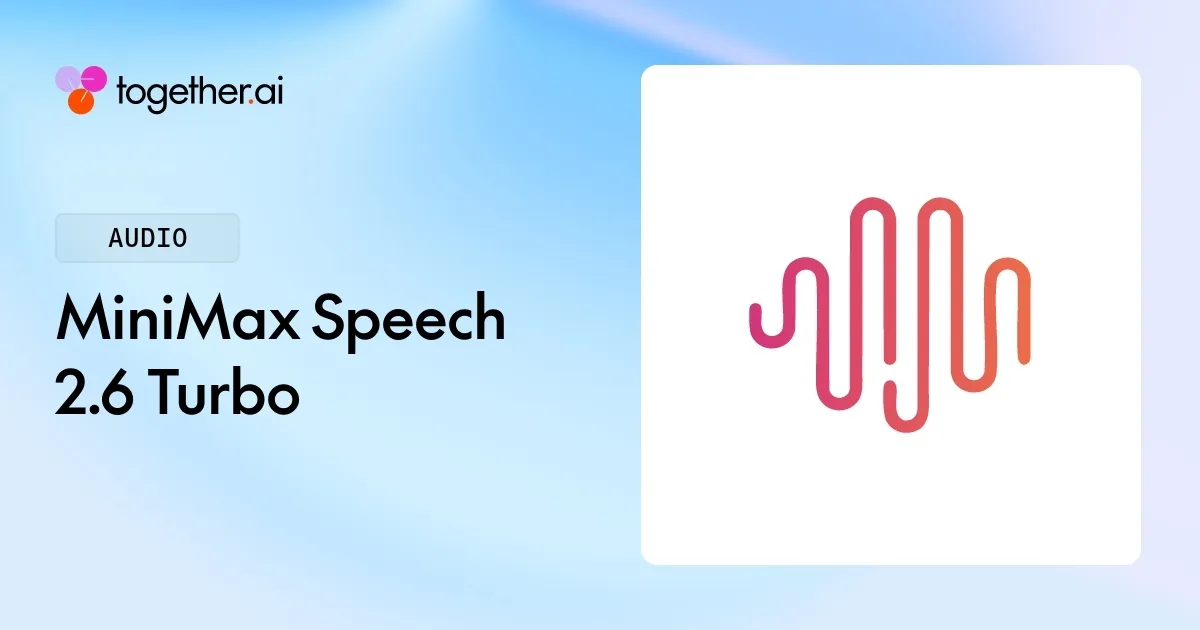 MiniMax Speech 2.6 Turbo: Pricing, Benchmarks & Docs Pricing