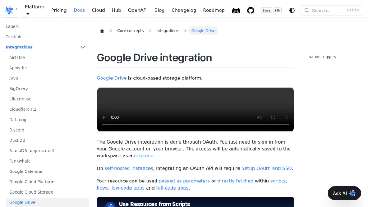 Google Drive integration