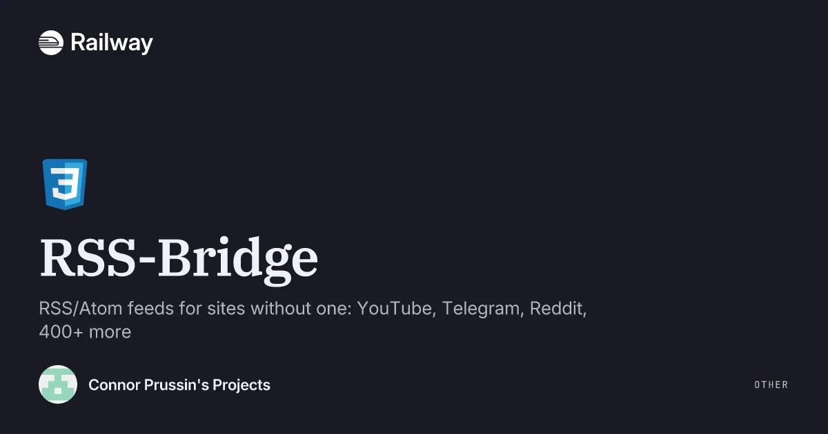 Deploy & Host RSS-Bridge