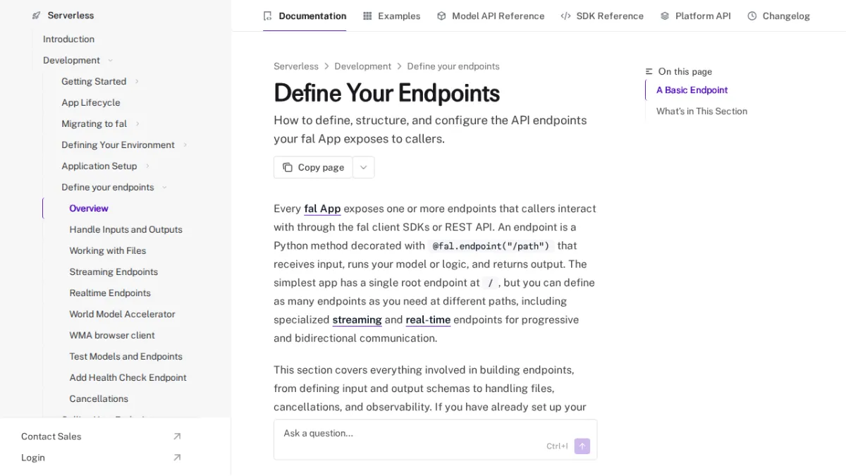 Define Your Endpoints - fal