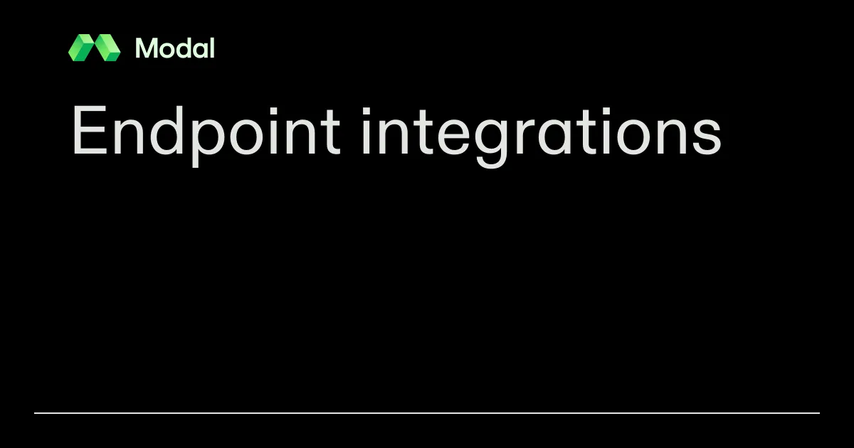 Endpoint integrations
