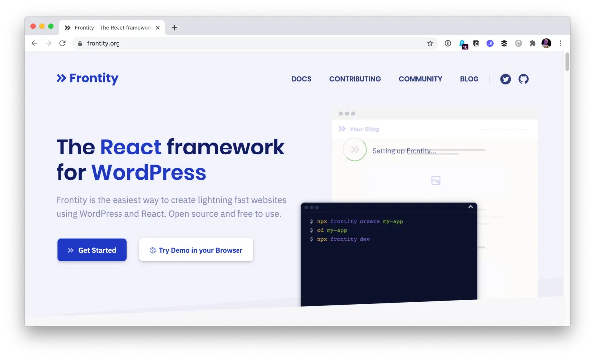 Frontity is React for WordPress