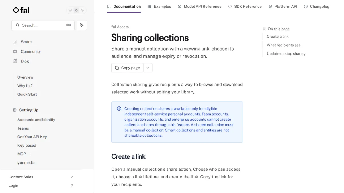 Sharing collections - fal