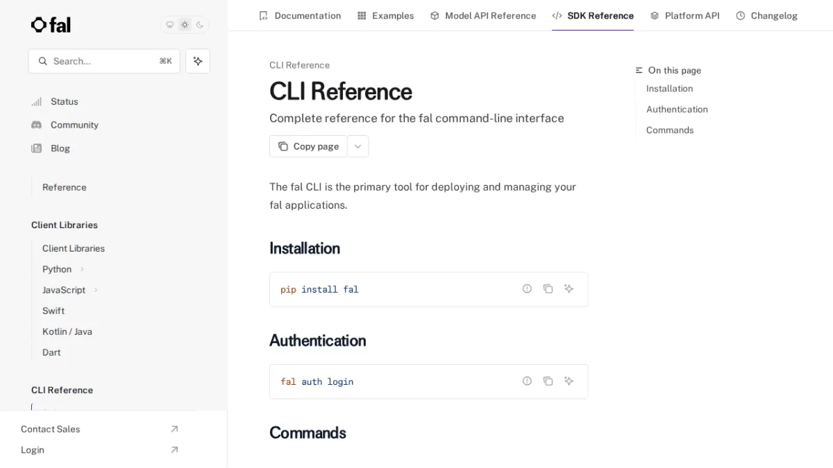 CLI Reference - fal