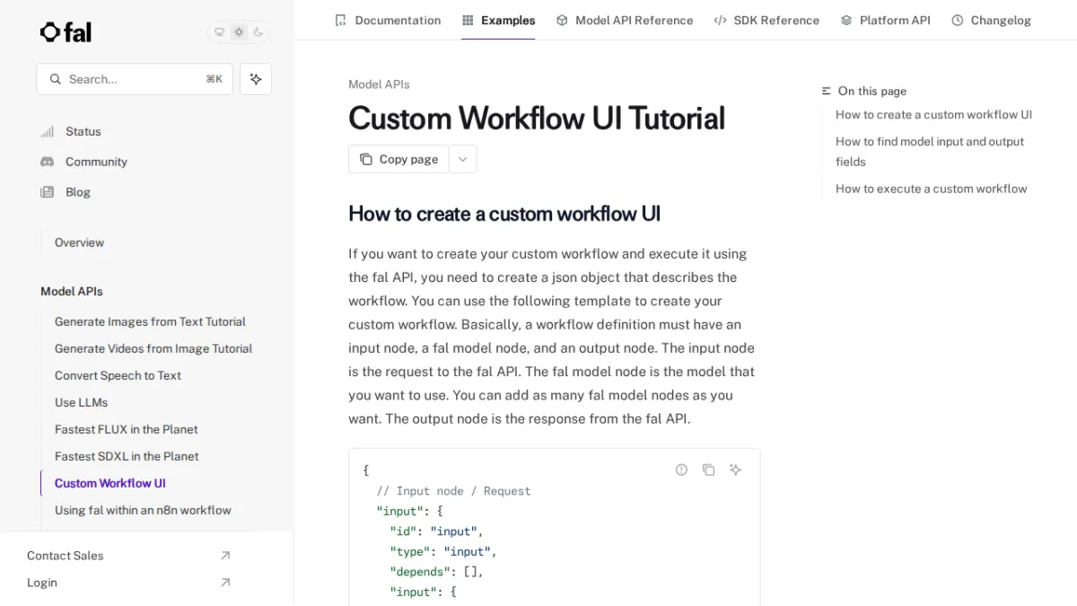 Custom Workflow UI Tutorial - fal