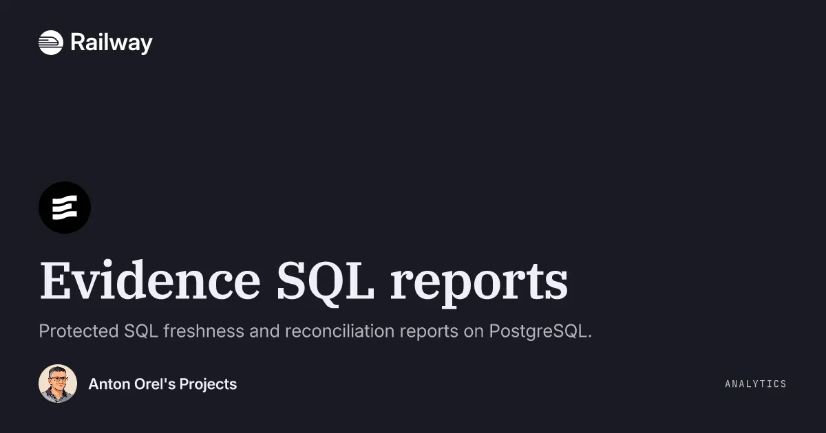 Deploy & Host Evidence SQL reports