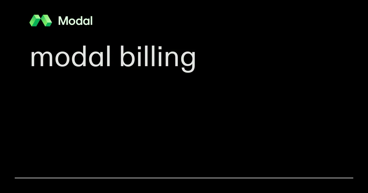 modal billing
