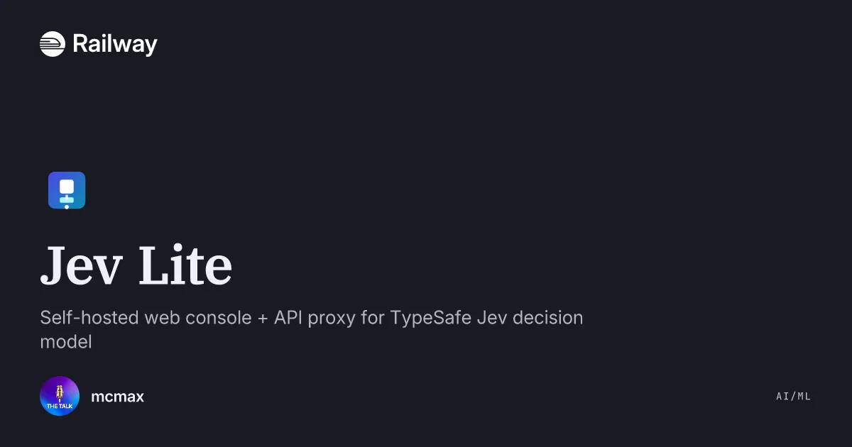 Deploy & Host Jev Lite