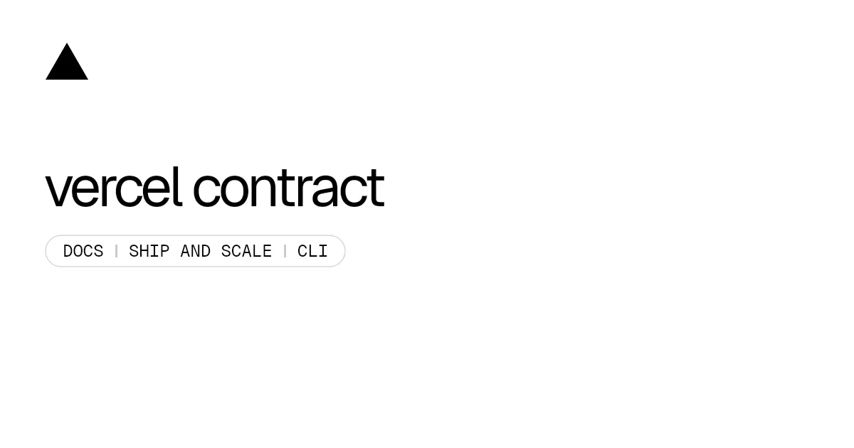 vercel contract
