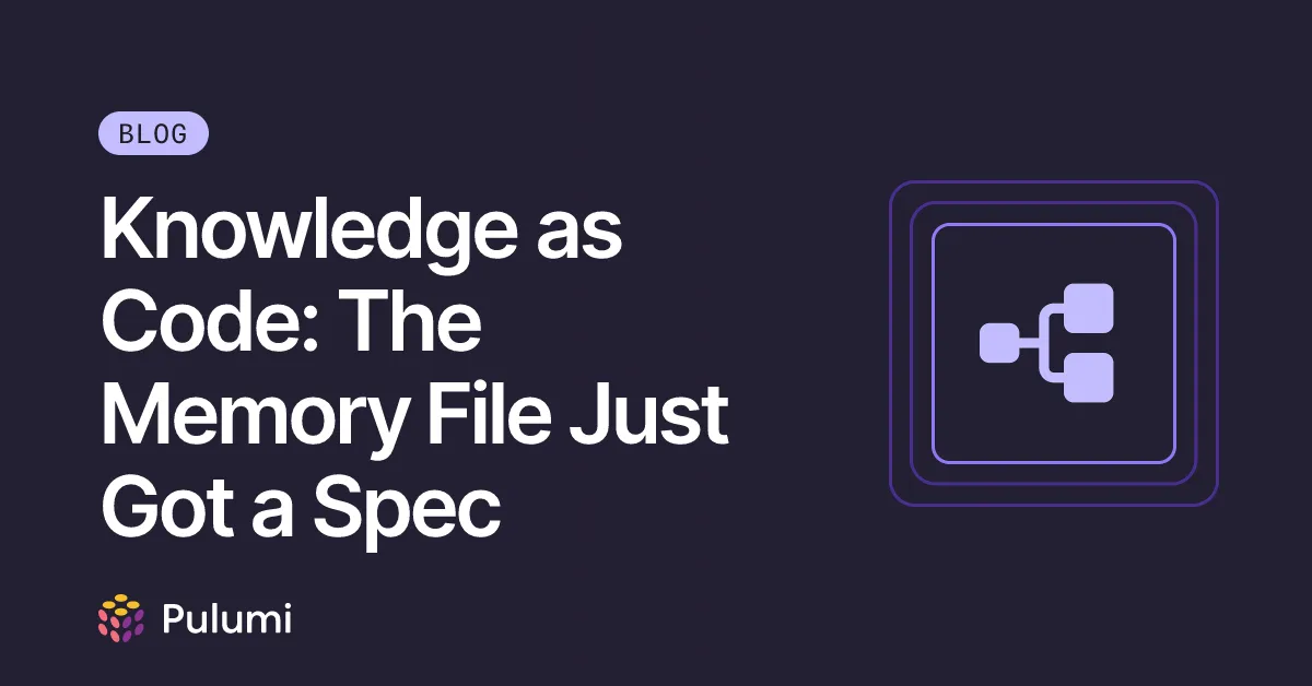 Knowledge as Code: The Memory File Just Got a Spec