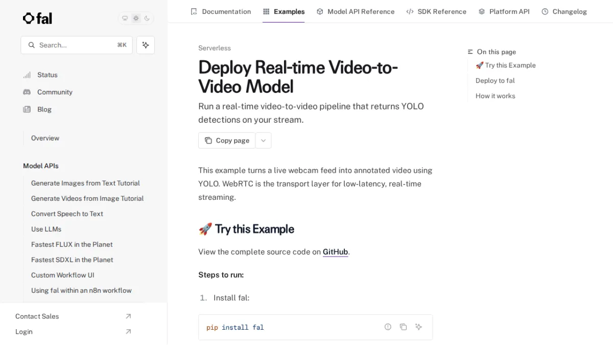 Deploy Real-time Video-to-Video Model - fal