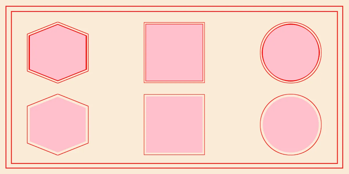 How to Add a Double Border to SVG Shapes
