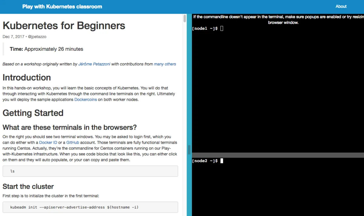 Introducing Play with Kubernetes