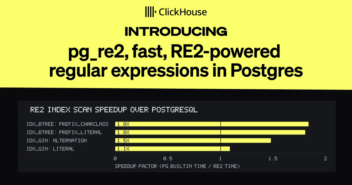Introducing pg_re2, fast, RE2-powered regular expressions in Postgres