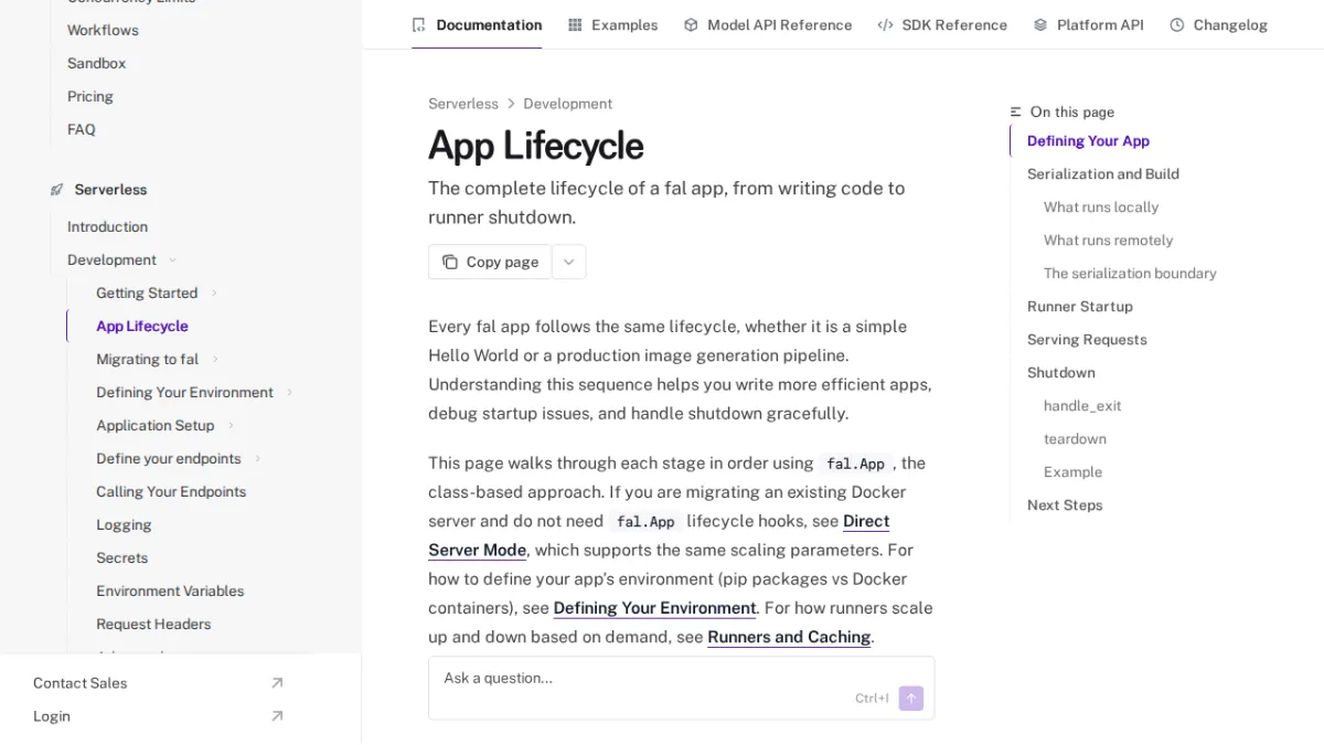 App Lifecycle - fal