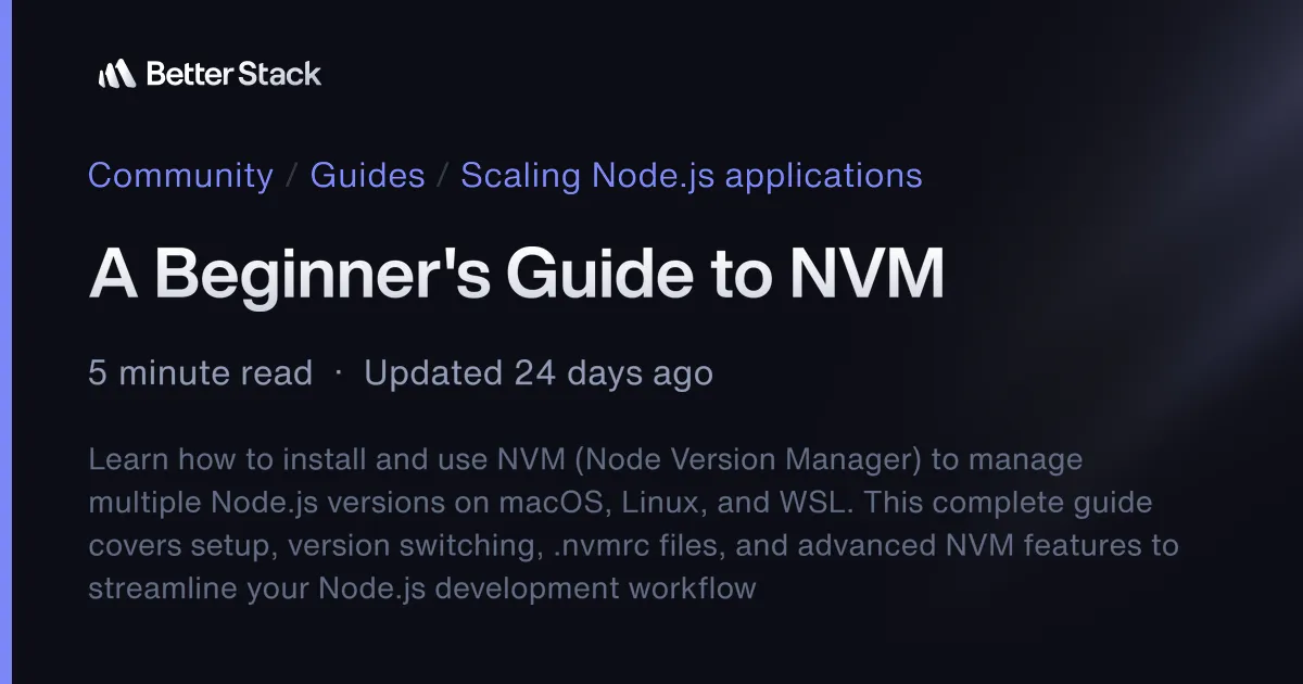 A Beginner's Guide to NVM