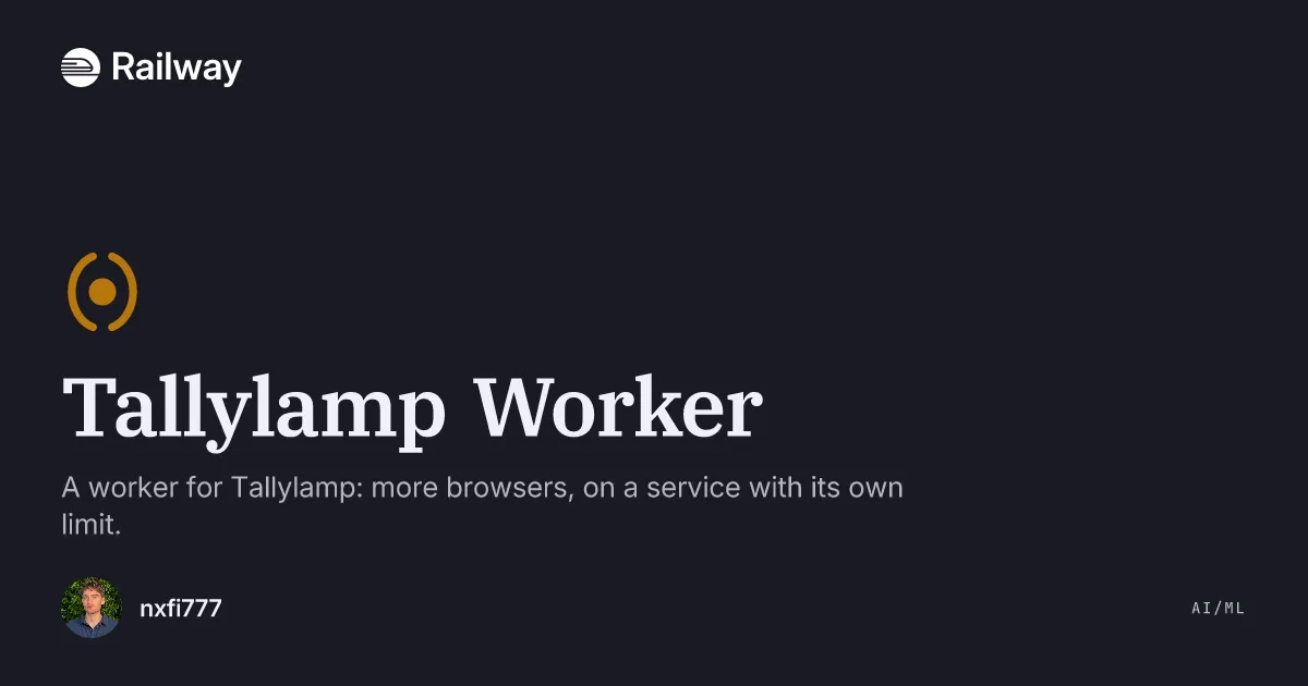 Deploy & Host Tallylamp Worker