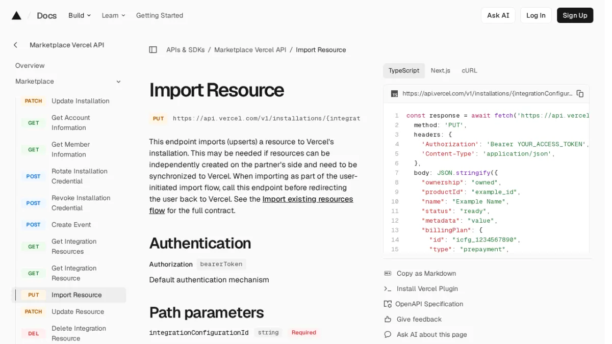 Import Resource