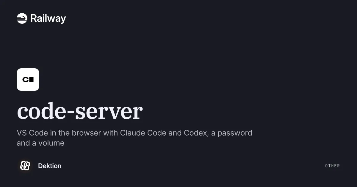 Deploy & Host code-server