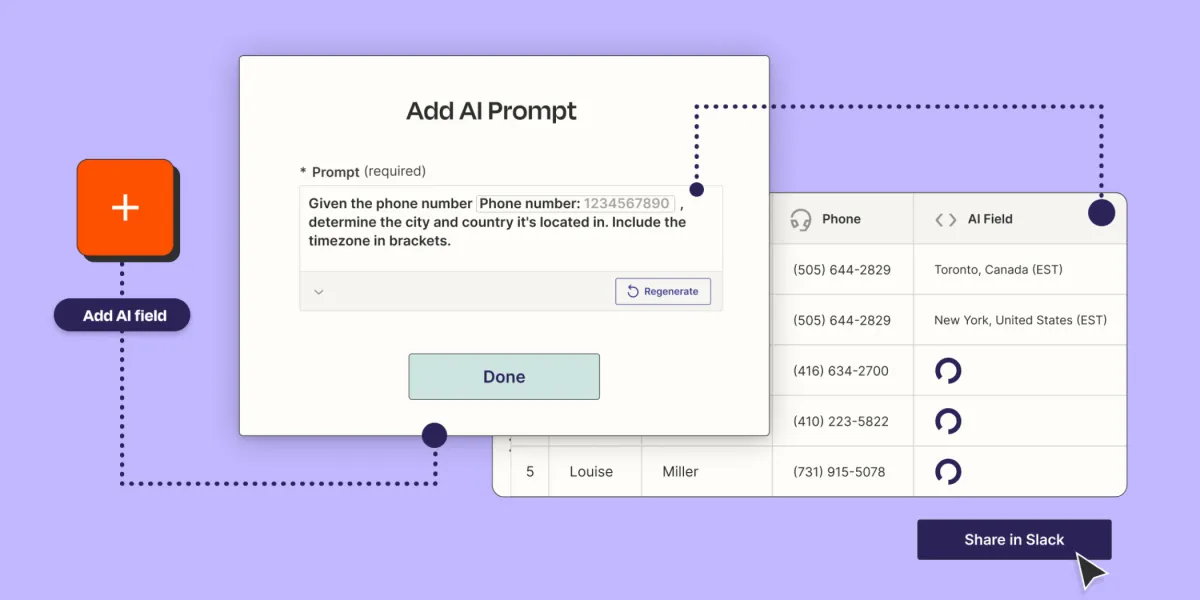New: Create AI fields in Zapier Tables