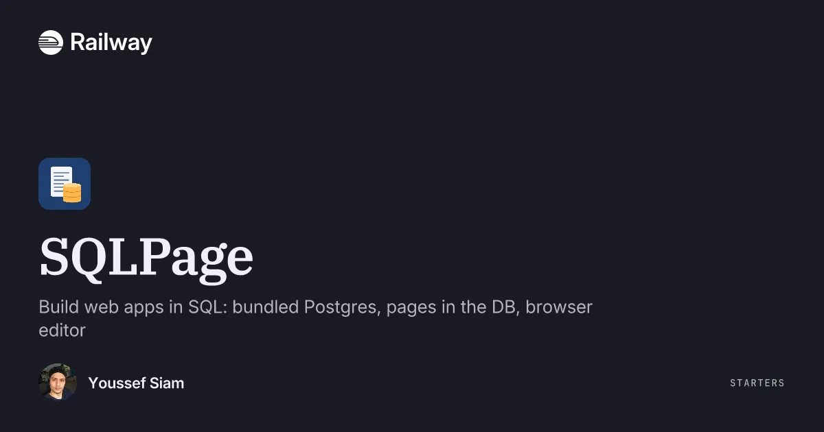 Deploy & Host SQLPage