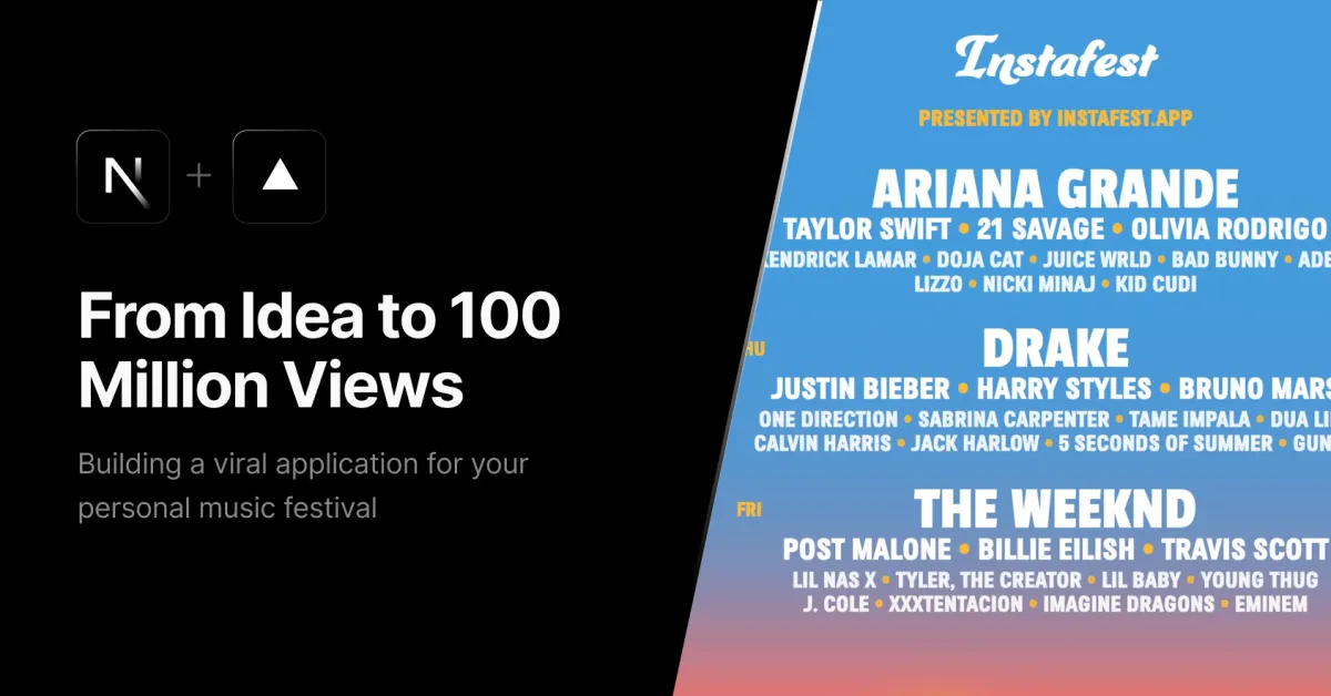 From idea to 100 million views: Building a viral application for your personal music festival
