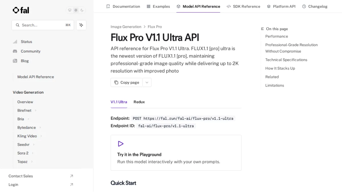 Flux Pro V1.1 Ultra API - fal