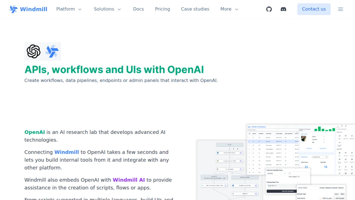 APIs, workflows and UIs with OpenAI | Windmill