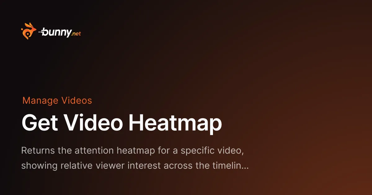 Get Video Heatmap - bunny.net Documentation
