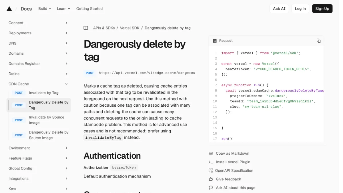 Dangerously delete by tag