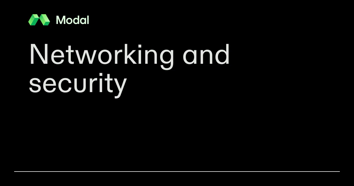 Networking and security