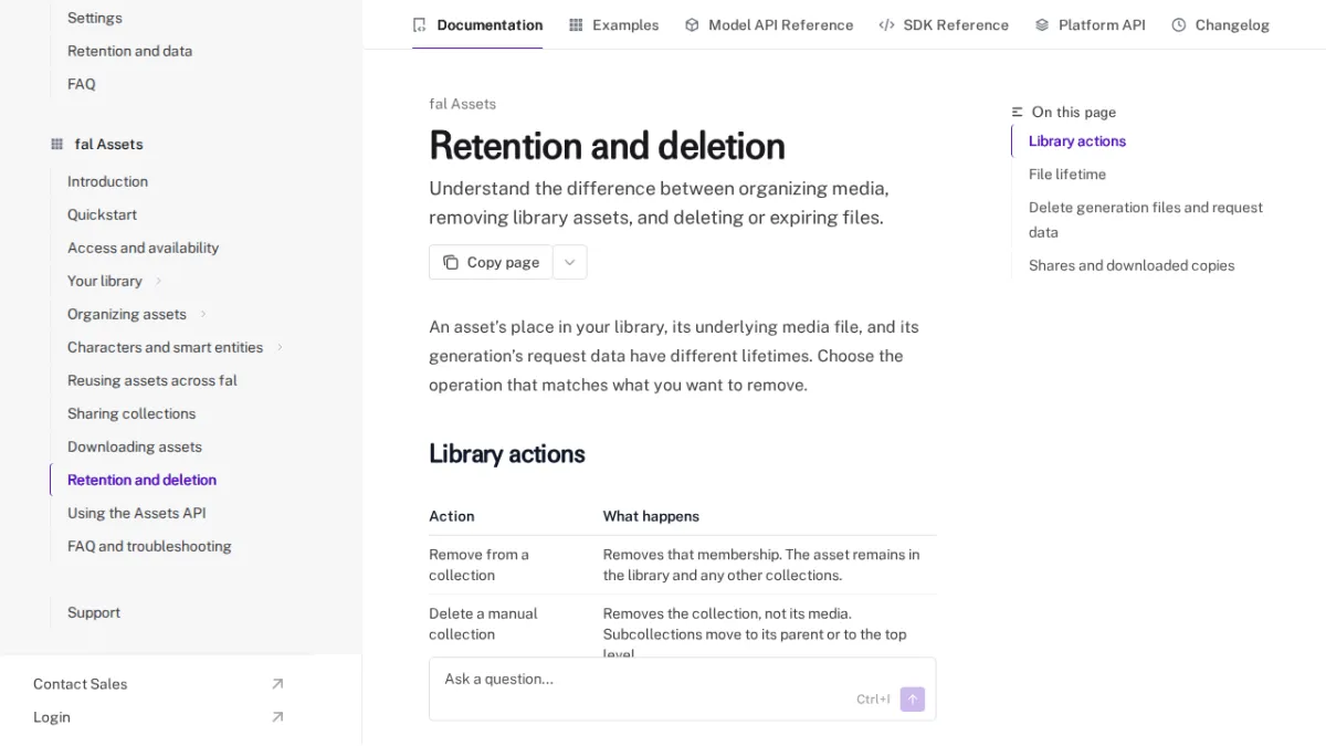 Retention and deletion - fal