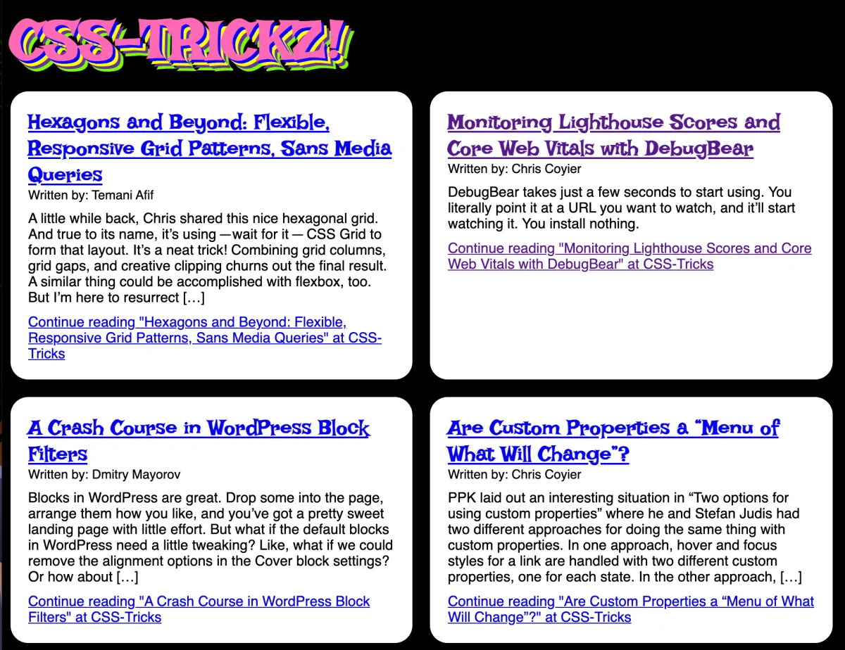 CSS-Trickz: An Experiment with Netlify's On-Demand Builders