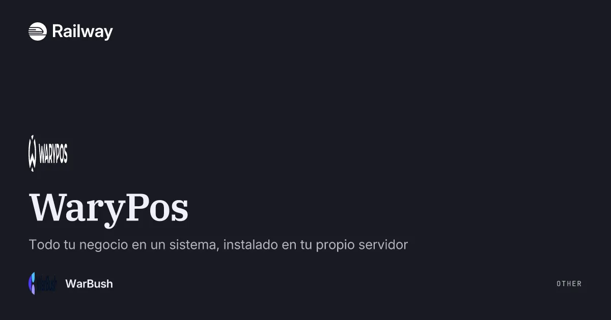 Deploy & Host WaryPos