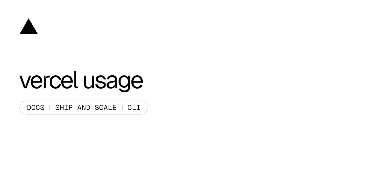 vercel usage