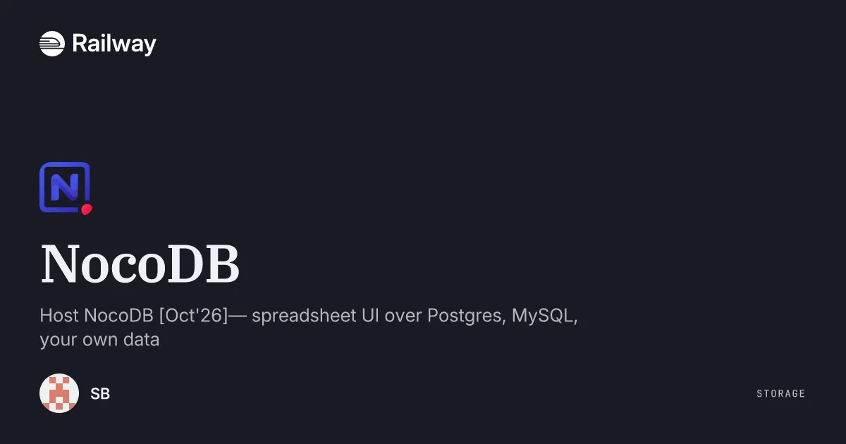 Deploy & Host NocoDB