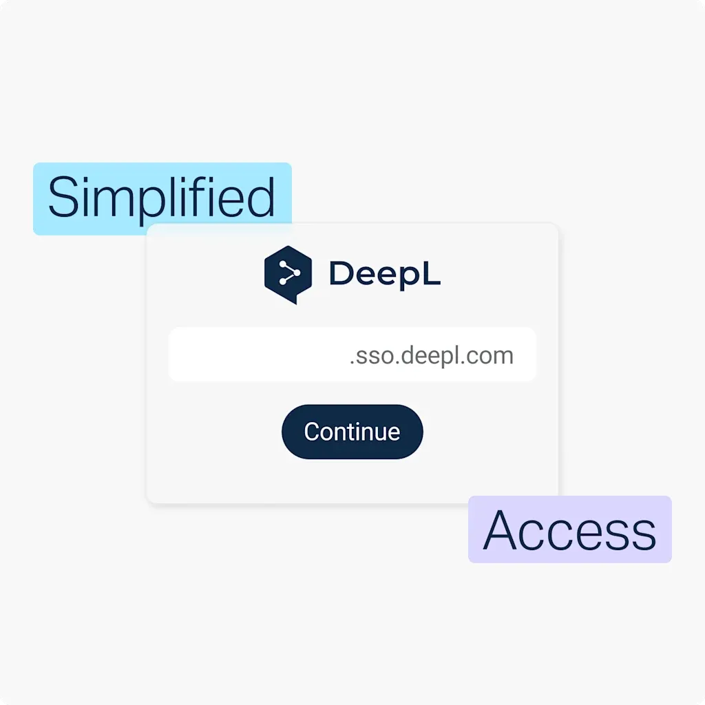 Log in to DeepL using SSO for easy, secure connection