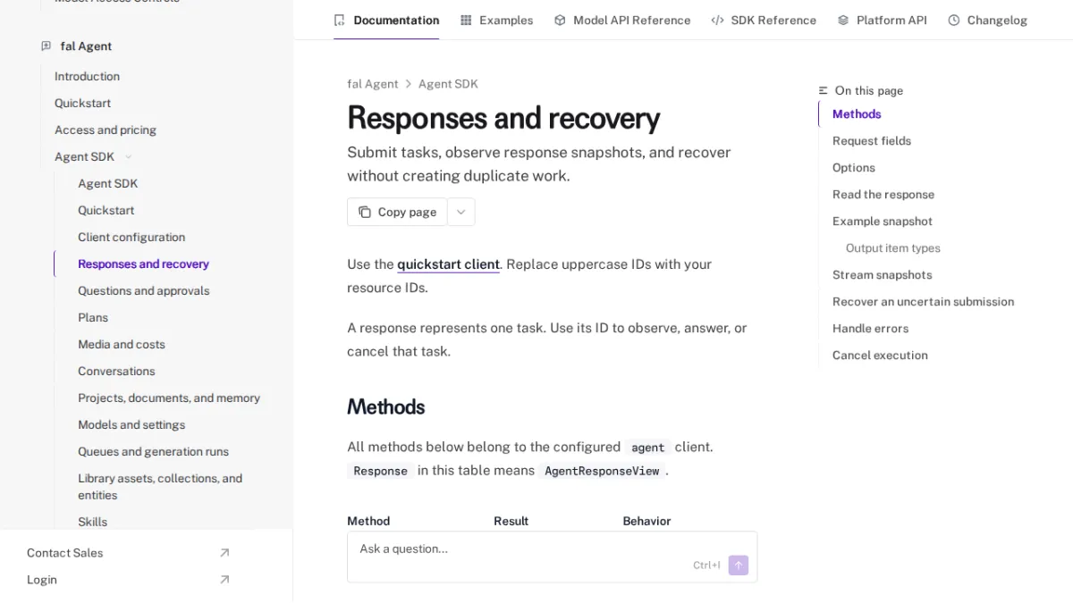 Responses and recovery - fal