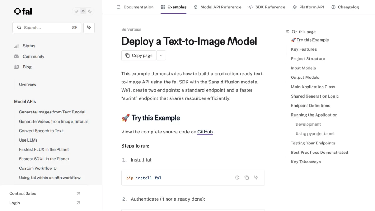 Deploy a Text-to-Image Model - fal